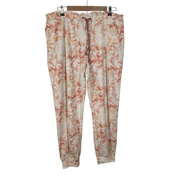 LC Lauren Conrad Women’s Floral Lightweight Joggers Size XL - Picture 1 of 6